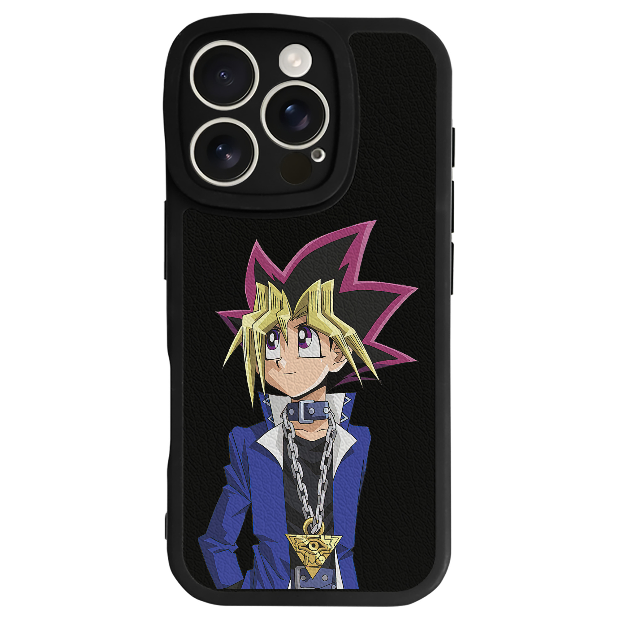 （画像用） 遊☆戯☆王 Yu-Gi-Oh! 【iPhone 16シリーズ対応】シリコンスマホケース（レザー調） 材質：シリコン